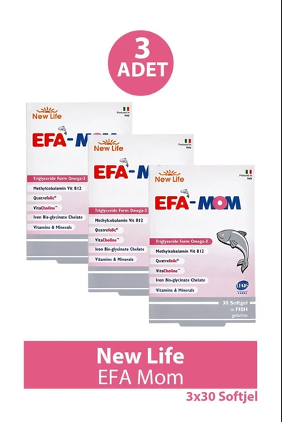 New Life EFA Mom 30 Kapsül 3 Adet ürün görseli