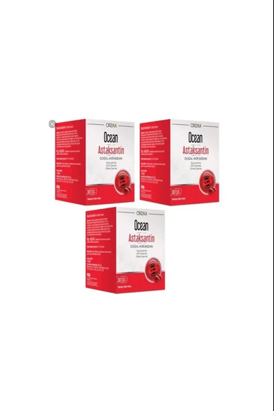 Ocean Astaksantin 30 Kapsül 3 Adet ürün görseli