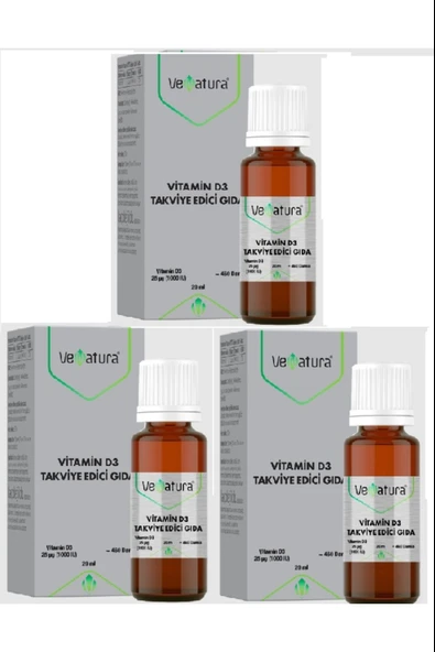 Venatura Vitamin D3 Damla 20 ml 3 Adet ürün görseli