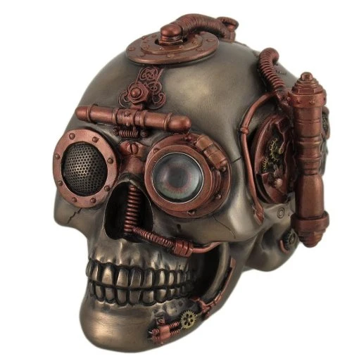 Veronese Design Gizli Çekmece Takı Kutulu Steampunk Kafatası ürün görseli 1