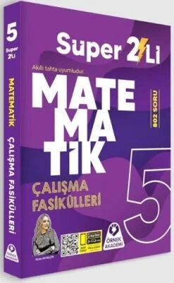 5.Sınıf Matematik Süper 2 li Çalışma Kitabı +8 Denem Örnek akademi ürün görseli
