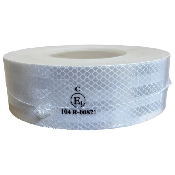 TÜVTÜRK Onaylı 3’lü Reflektif Şerit Seti – Sarı + Beyaz + Kırmızı (Toplam 3 Metre) - Resim 3