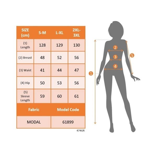 Lucky Life Kadın Uzun Kollu Bisiklet Yaka Yandan Bağlamalı Uzun Modal Elbise - Resim 4