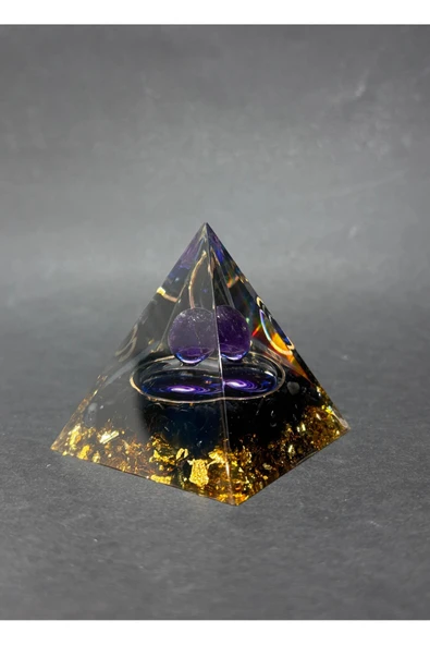 gemsartdeco OBSİDYEN KORUMA KALKANI ORGONİTİ - Resim 4