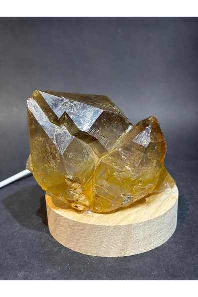 gemsartdeco DUMANLI KUVARS DOĞALTAŞ LAMBA RADYASYONSAVAR - Resim 2