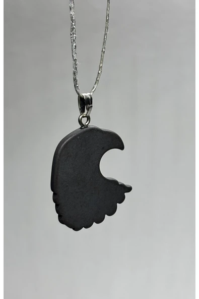 gemsartdeco ŞUNGİT DOĞALTAŞ KOLYE UCU KARTAL - Resim 4