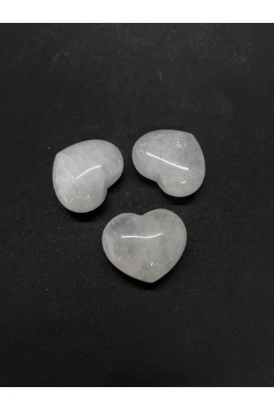 gemsartdeco KRİSTAL KUVARS KALP PALMSTONE DOĞALTAŞ - Resim 6
