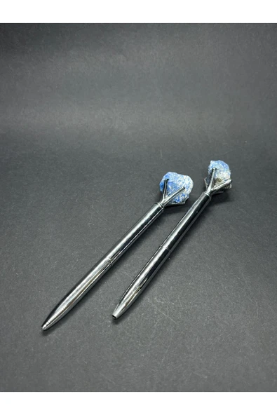 gemsartdeco SODALİT DOĞALTAŞLI TÜKENMEZ KALEM - Resim 4