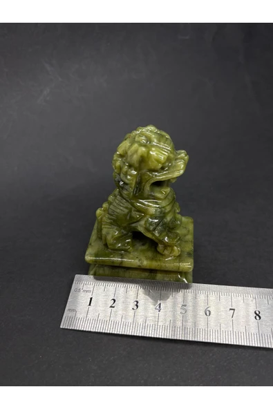 gemsartdeco Yeşim Doğaltaş Fengshui Ejderha - Resim 5