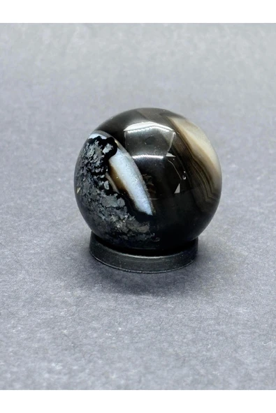 gemsartdeco AKİK KÜRE DOĞALTAŞ - Resim 3