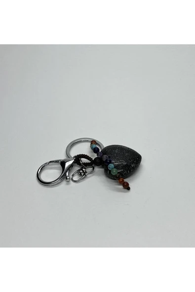 gemsartdeco LAV DOĞALTAŞ ANAHTARLIK CHARM KALP - Resim 4