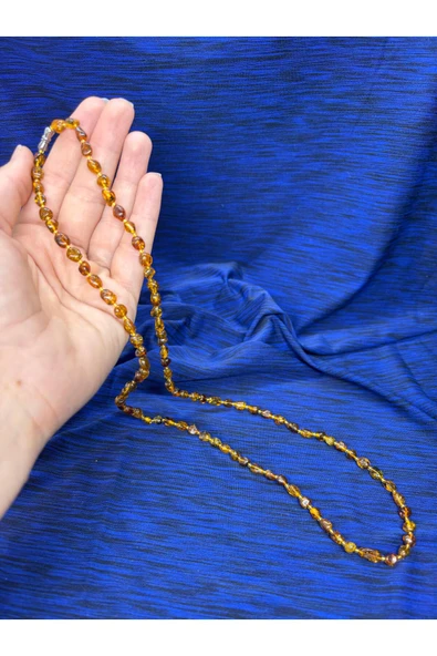 gemsartdeco KEHRİBAR KOLYE KADIN ŞIK MODEL - Resim 2