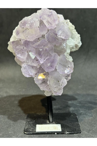 gemsartdeco BREZİLYA AMETİST DOĞALTAŞ SİYAH DEMİR STANTLI - Resim 5