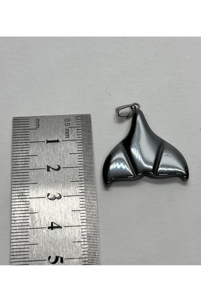 gemsartdeco HEMATİT DOĞALTAŞ KOLYE UCU BALIK KUYRUĞU - Resim 5