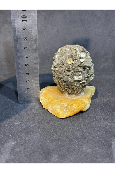 gemsartdeco SİTRİN PİRİT ZENGİNLİK MIKNATISI - Resim 5