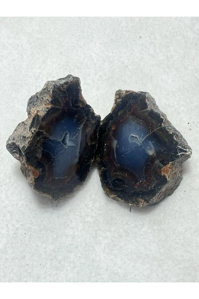 gemsartdeco İkiz Agat Doğaltaş - Resim 3