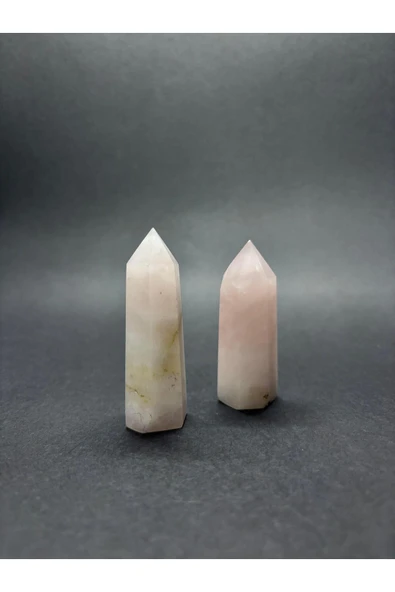 gemsartdeco PEMBE KUVARS KULE DOĞALTAŞ - Resim 2