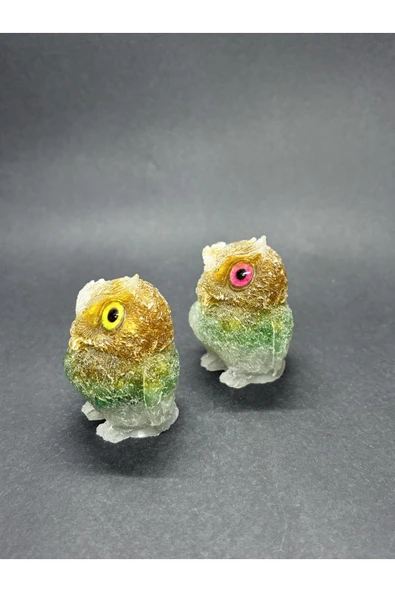 gemsartdeco AVENTURİN SİTRİN KUVARS BAYKUŞ ORGONİTİ - Resim 3