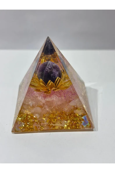 gemsartdeco PEMBE KUVARS AMETİST SEVGİ ORGONİTİ - Resim 4