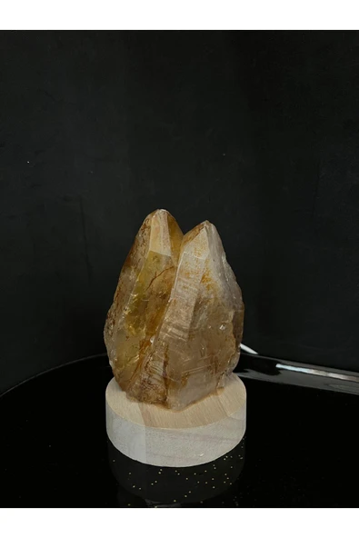 gemsartdeco SİTRİN KUVARS GECE LAMBASI ürün görseli 1