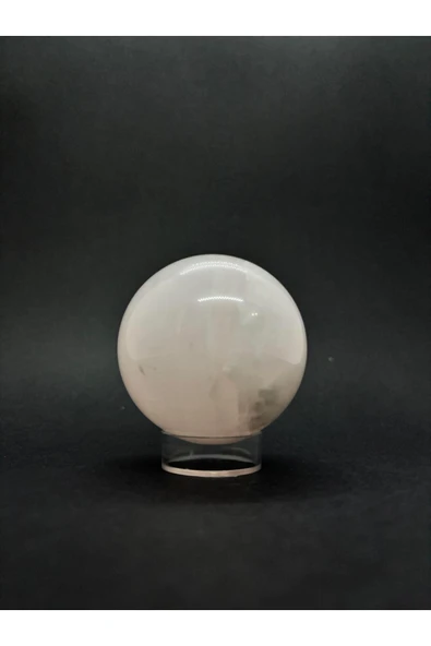 gemsartdeco PEMBE KUVARS KÜRE DOĞALTAŞ - Resim 2