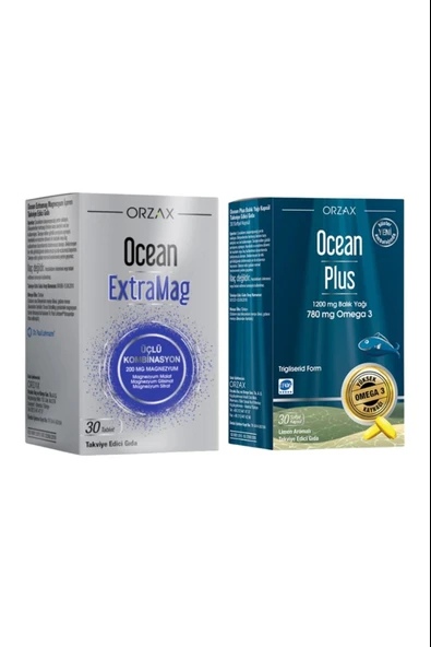 Ocean Extramag 30 Tablet + Plus Omega 3 1200 Mg 30 Kapsül ürün görseli