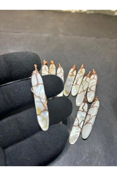 gemsartdeco Sedef Doğaltaş Kolye Ucu - Resim 2