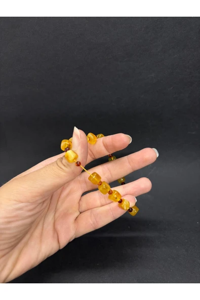 gemsartdeco KEHRİBAR BİLEKLİK KÜP - Resim 5