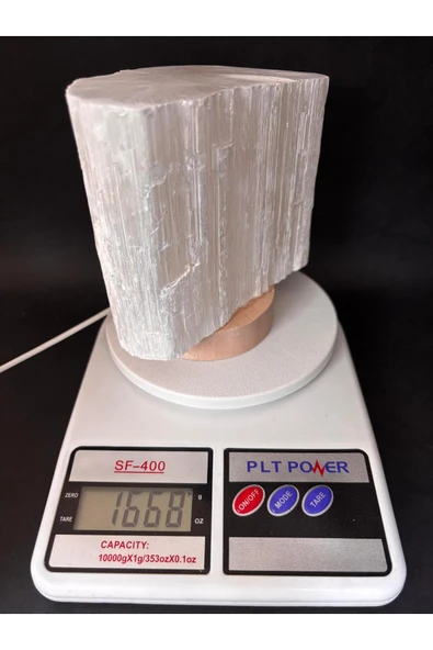 gemsartdeco Selenit Doğaltaş Lamba - Resim 6