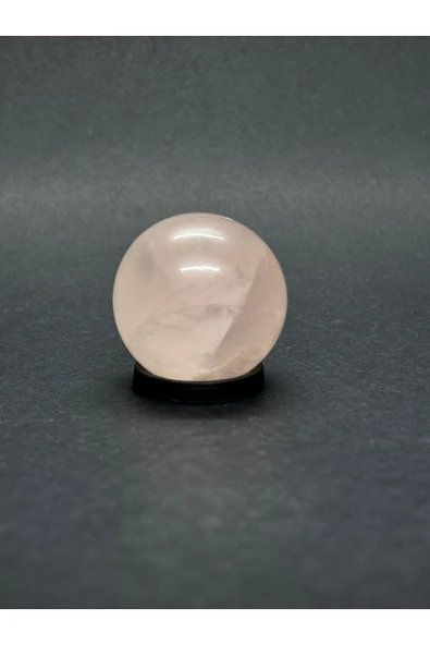 gemsartdeco PEMBE KUVARS KÜRE DOĞALTAŞ - Resim 6