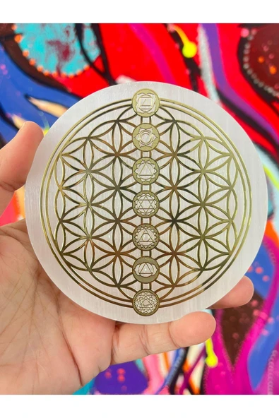 gemsartdeco 10 cm Selenit Disk Doğaltaş Arındırıcı - Resim 2