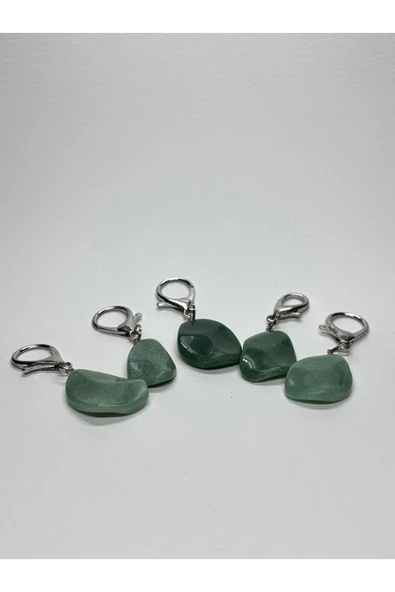 gemsartdeco AVENTURİN FENGSHUI ŞANS BEREKET ANAHTARLIĞI CHARM DAMLA - Resim 3