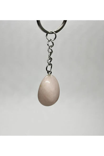 gemsartdeco PEMBE KUVARS DOĞALTAŞ AŞK ANAHTARLIĞI CHARM ürün görseli