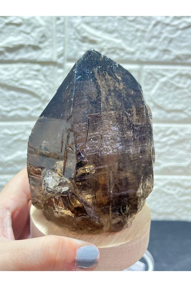 gemsartdeco Dumanlı kuvars doğal taş lamba radyasyonsavar - Resim 3