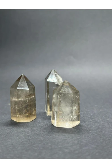 gemsartdeco DUMANLI KUVARS KULE DOĞALTAŞ - Resim 3