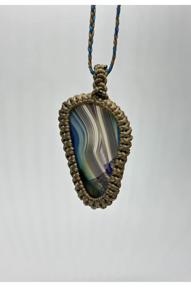 gemsartdeco ENERJİ DÜZENLEYİCİ AKİK KOLYE DALGALI MAVİ - Resim 2