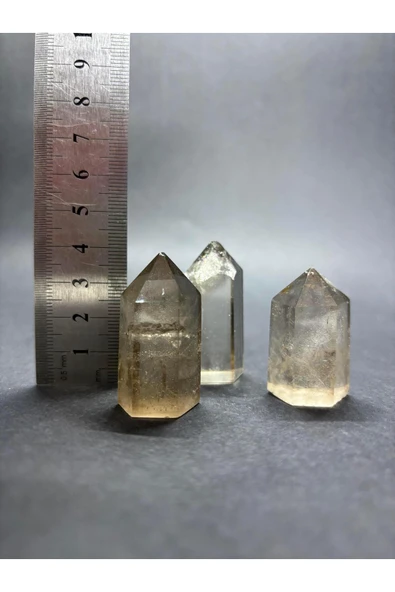 gemsartdeco DUMANLI KUVARS KULE DOĞALTAŞ - Resim 4