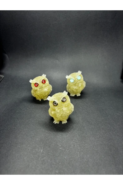 gemsartdeco LİMONLU KUVARS BAYKUŞ ORGONİTİ ürün görseli 1