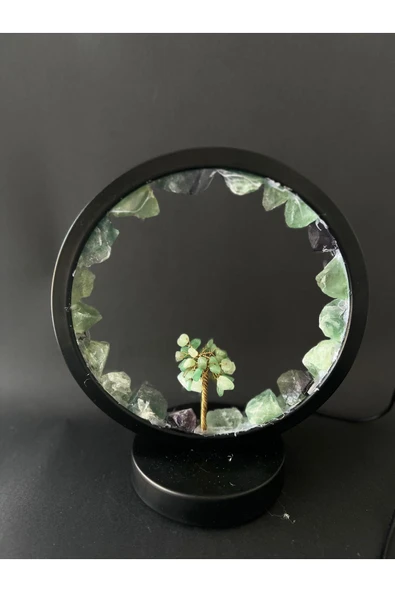 gemsartdeco FLORİT DOĞALTAŞ AĞAÇLI LAMBA - Resim 2