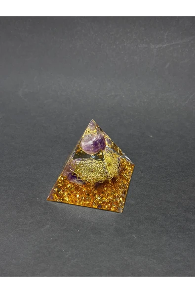 gemsartdeco SİTRİN AMETİST BOLLUK YANTRASI ORGONİTİ - Resim 2