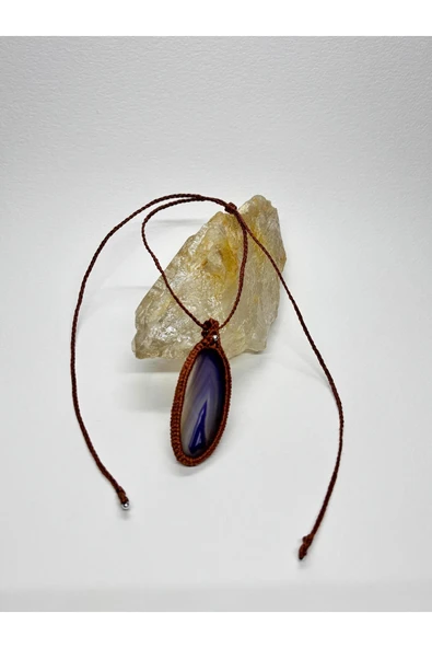 gemsartdeco ENERJİ DÜZENLEYİCİ MOR AKİK KOLYE - Resim 4