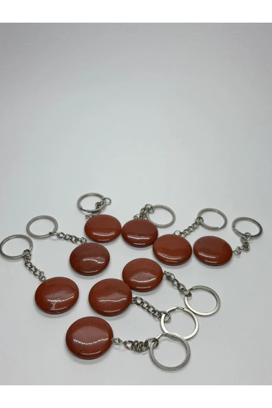 gemsartdeco JASPER DOĞALTAŞ ANAHTARLIK CHARM DAİRE - Resim 3