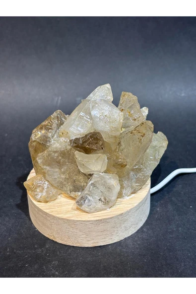 gemsartdeco KÜME KUVARS DOĞALTAŞ LAMBA - Resim 6