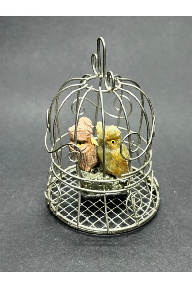 gemsartdeco ÖZEL KAFESLİ ZENGİNLİK DOĞALTAŞ OBJESİ ürün görseli