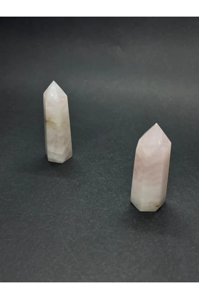 gemsartdeco PEMBE KUVARS KULE DOĞALTAŞ - Resim 4