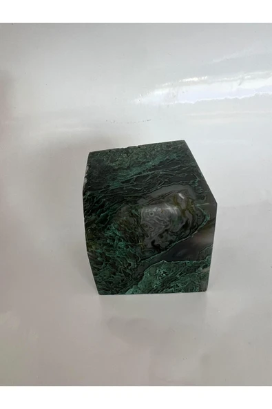 gemsartdeco MOSS AGATE DOĞALTAŞ KÜP 5 CM - Resim 4