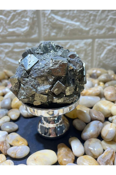 gemsartdeco Pirit Doğaltaş Stantlı - Resim 3