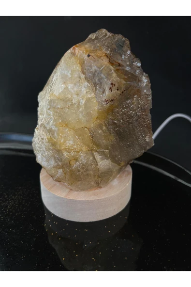 gemsartdeco DUMANLI KUVARS DOĞALTAŞ LAMBA RADYASYONSAVAR - Resim 3