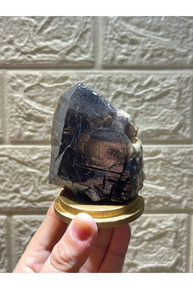 gemsartdeco Stantlı Morion Doğaltaş - Resim 4