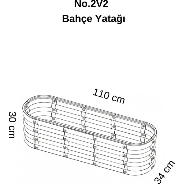 Modüler Yükseltilmiş Bahçe Yatağı Yükseltilmiş Sebze Yatağı Çiçeklik NO:2V2 (110X34) Bej - Resim 6